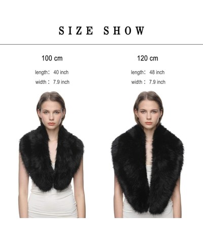 Extra Large Women's Faux Fur Collar for Winter Coat Deep Khaki $12.42 Coats