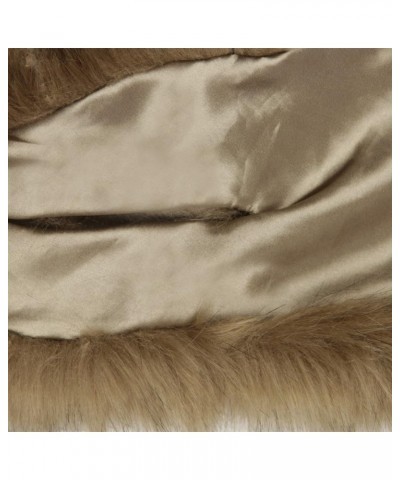 Extra Large Women's Faux Fur Collar for Winter Coat Deep Khaki $12.42 Coats