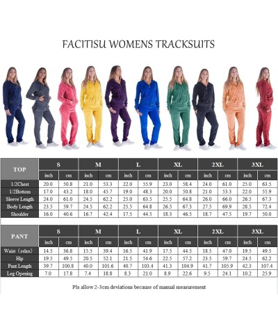 Tracksuit for Women Set 2 Piece Joggers Velour Jogging Sweat Outfits Hoodie and Sweatpants Set Yellow $19.78 Activewear