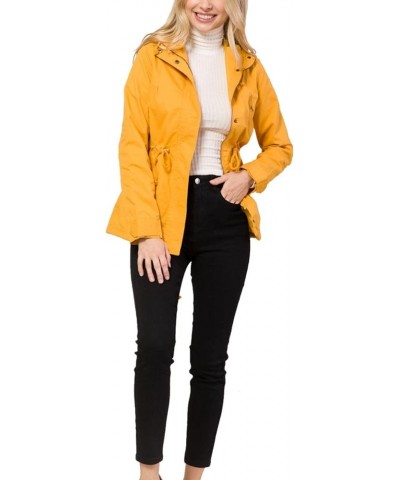 Women's Lightweight Military Safari Anorak Utility Junior Fit Hoodie Jacket Light Mustard (Junior Fit) $23.96 Jackets