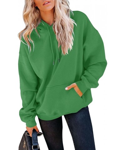 Women's Long Sleeve Fashion Pocket Hoodies Casual Pullover Tops Green $18.47 Hoodies & Sweatshirts