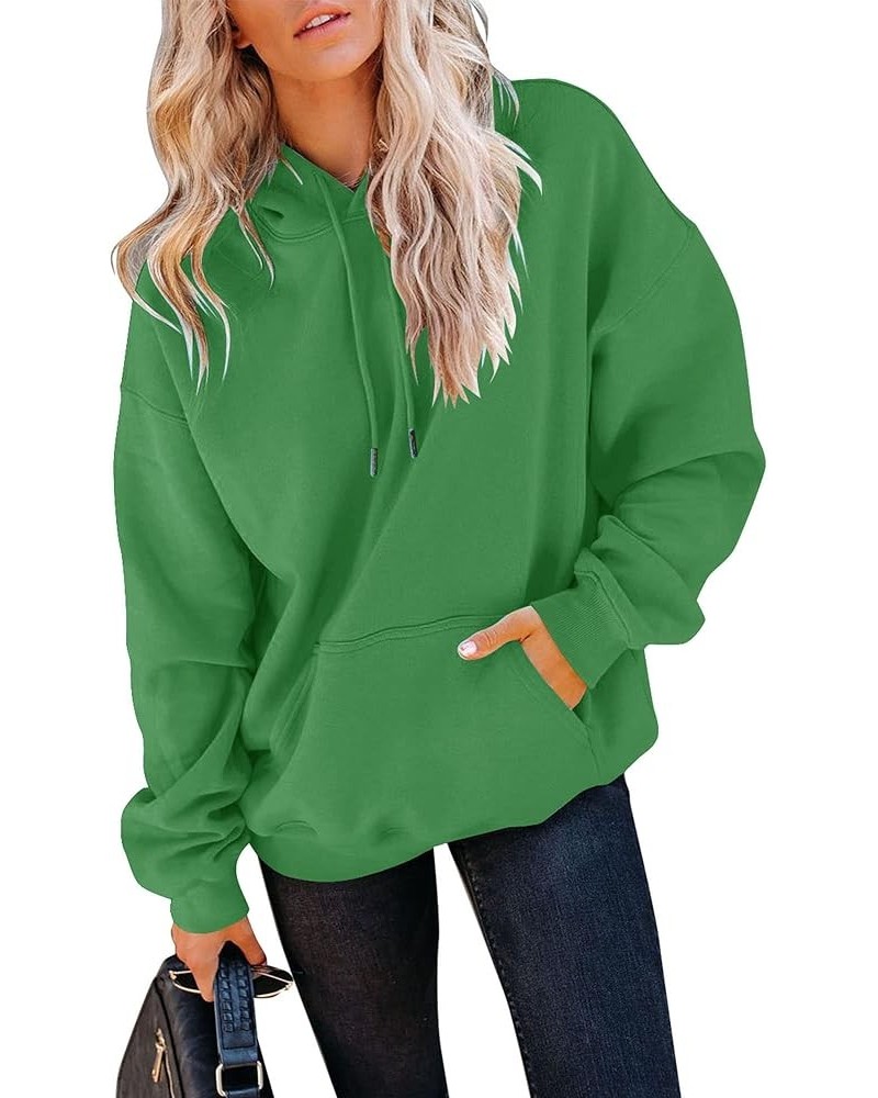 Women's Long Sleeve Fashion Pocket Hoodies Casual Pullover Tops Green $18.47 Hoodies & Sweatshirts