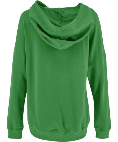 Women's Long Sleeve Fashion Pocket Hoodies Casual Pullover Tops Green $18.47 Hoodies & Sweatshirts