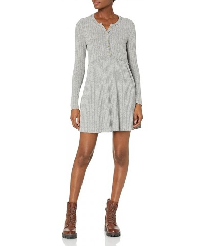 Women's Cloud Jersey Wide Ribbed Dress Heather Grey $30.16 Dresses