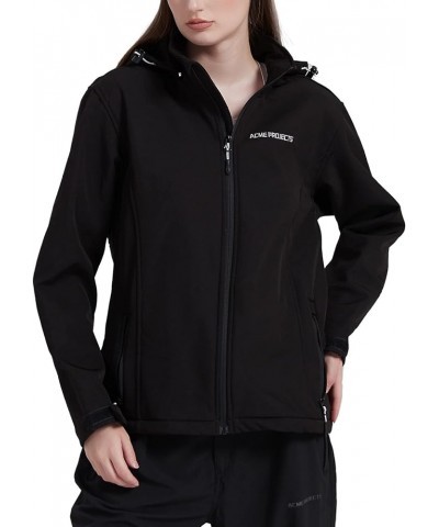 Women's Fleece Lined Softshell Jacket with Detachable Hood, Waterproof, Breathable, 8000mm/5000gm, YKK Zipper Black $17.84 Ja...