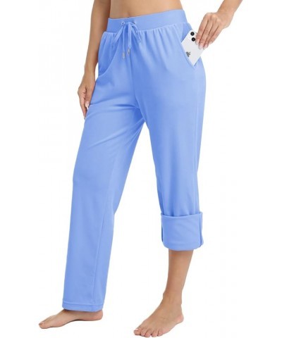 Women's Casual Jogger Pants Velour Sweatpants Fleece Running Workout Lounge Velvet Pants Outfit Light Blue $17.38 Activewear