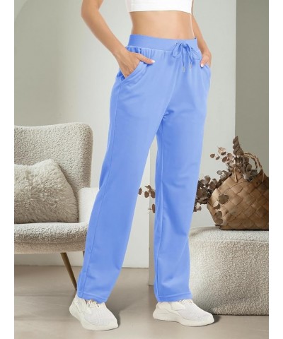 Women's Casual Jogger Pants Velour Sweatpants Fleece Running Workout Lounge Velvet Pants Outfit Light Blue $17.38 Activewear