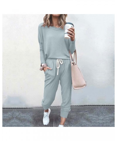 2 Piece Sweatsuits for Women Fall Clothes Leisure Long Sleeve Tops Sweatpants Lounge Travel Outfits Jogger Sets Track Suits A...