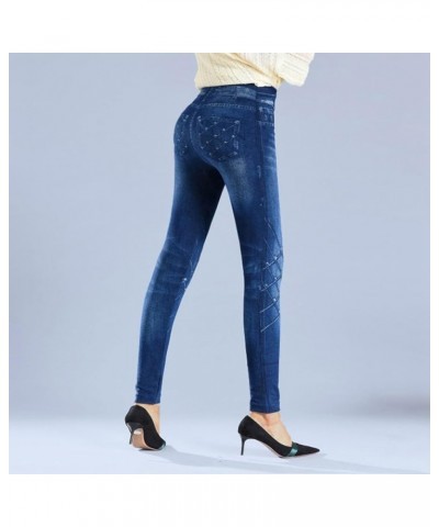 No nonsense Stretch Denim Leggings for Women Comfy Stylish Imitation Denim Pants High Waist Elastic Versatile Slim Legging A2...