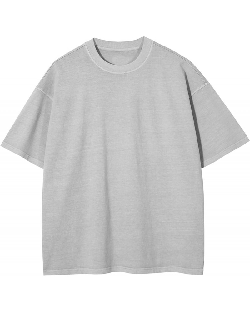 Men's T-Shirts Classic Vintage Solid Oversized T Shirt Cotton Baggy Casual Tees Gym Workout Tops Unisex 007-grey $20.39 T-Shirts