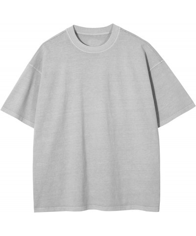 Men's T-Shirts Classic Vintage Solid Oversized T Shirt Cotton Baggy Casual Tees Gym Workout Tops Unisex 007-grey $20.39 T-Shirts