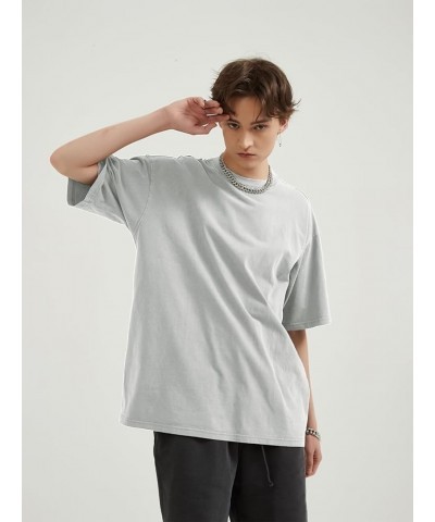 Men's T-Shirts Classic Vintage Solid Oversized T Shirt Cotton Baggy Casual Tees Gym Workout Tops Unisex 007-grey $20.39 T-Shirts