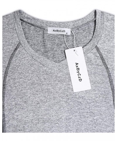 Womens Short Sleeve Tops Workout Athletic Sports Yoga Shirts Grey $15.50 Activewear