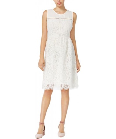 Womens Lace Fit & Flare Dress Egret $17.13 Dresses