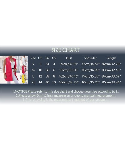 Women's Sleeveless Blazers Open Front Casual Blazer Vests Solid Color Lapel Single Button Lightweight Suit Jackets Red $9.46 ...