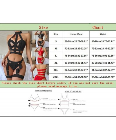 Garter Lingerie For Women Sexy Valentine's Day Outfits Harness Belt Babydoll Cut Out Hollow Out Underwear Strappy Sleepwear Z...