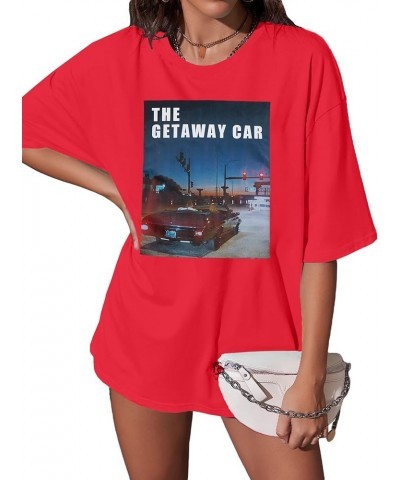 Women Concert Oversized Shirt Singer Fans Gift Tshirt Vintage Music Graphic Tee Causal Short Sleeve Tops Red $11.52 T-Shirts