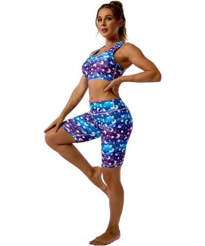 Printed Leggings with Pockets for Women Spandex Shorts Workout Leggings for Women Tummy Control Gym Yoga Capris Shorts-v-22 $...