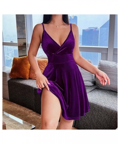 Women's Dress with Shorts Underneath Small Black Dress Sleeves Jean Dress Casual Maternity Er Boho Sundresses Purple $7.44 Ju...