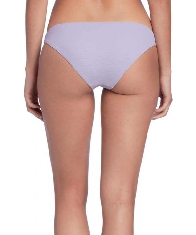 Women's Split Side Reversible Signature Cut Bikini Bottom Swimsuit Lavender Purple Pique/Lavender Flower $9.36 Swimsuits