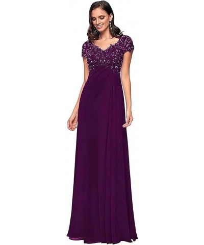 V-Neck Mother of The Bride Dresses for Wedding Plus Size Lace Applique Long Evening Party Formal Gowns Champagne $35.70 Dresses