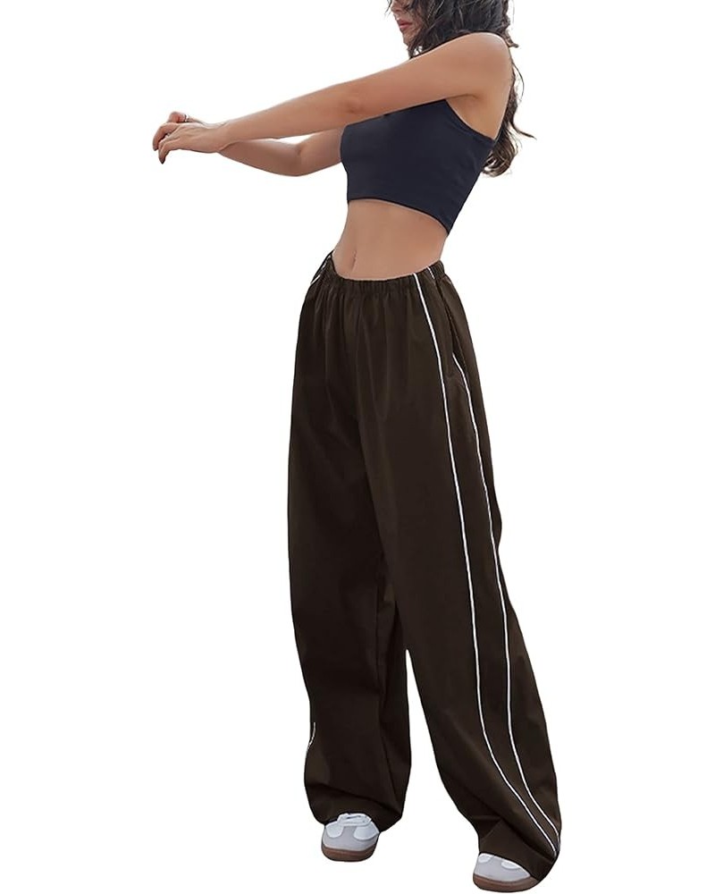 Drawstring Cargo Baggy Pants for Women Low Waist Wide Leg Jeans Loose Casual Trousers 2000S Streetwear 02-dark Brown $11.39 J...