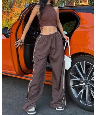 Drawstring Cargo Baggy Pants for Women Low Waist Wide Leg Jeans Loose Casual Trousers 2000S Streetwear 02-dark Brown $11.39 J...