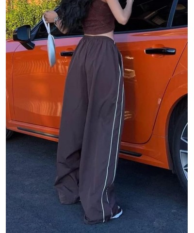 Drawstring Cargo Baggy Pants for Women Low Waist Wide Leg Jeans Loose Casual Trousers 2000S Streetwear 02-dark Brown $11.39 J...