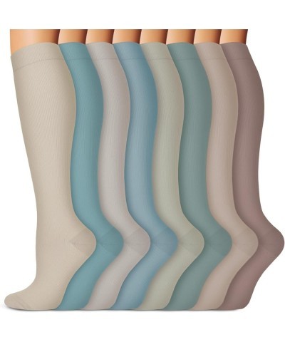 8 pairs Compression Socks for Men & Women Circulation-Best Support for Nurses, Running, Hiking, Recovery Sl2-multicolor $13.7...