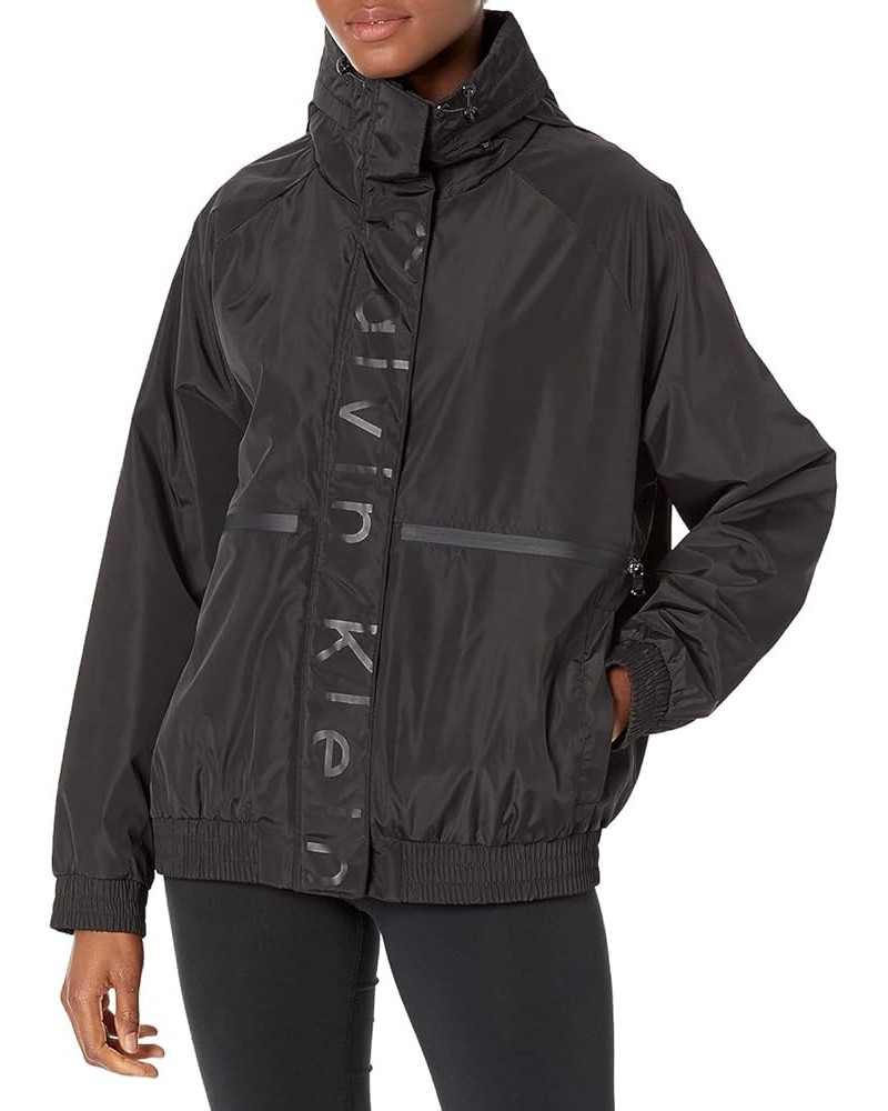 Women's Lightweight Water Resistant Everyday Windbreaker Black $27.29 Jackets