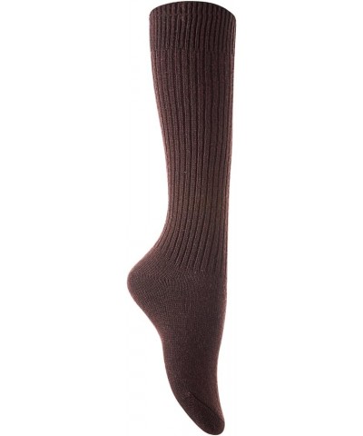 Non Slip Women's 4 Pairs Knee High Wool Crew Socks FS05 Size 6-9 Brown $15.18 Socks