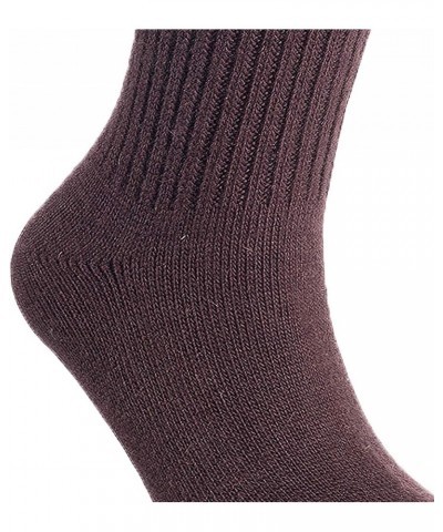 Non Slip Women's 4 Pairs Knee High Wool Crew Socks FS05 Size 6-9 Brown $15.18 Socks