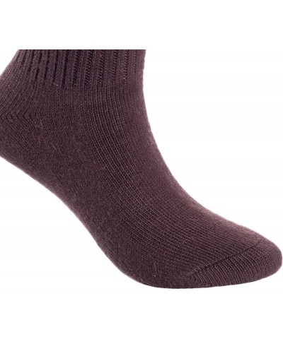 Non Slip Women's 4 Pairs Knee High Wool Crew Socks FS05 Size 6-9 Brown $15.18 Socks