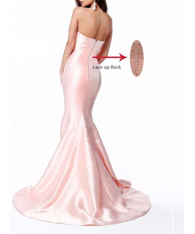 Women's Mermaid Strapless Split Long Prom Dresses Evening Gowns Light Yellow $31.98 Dresses