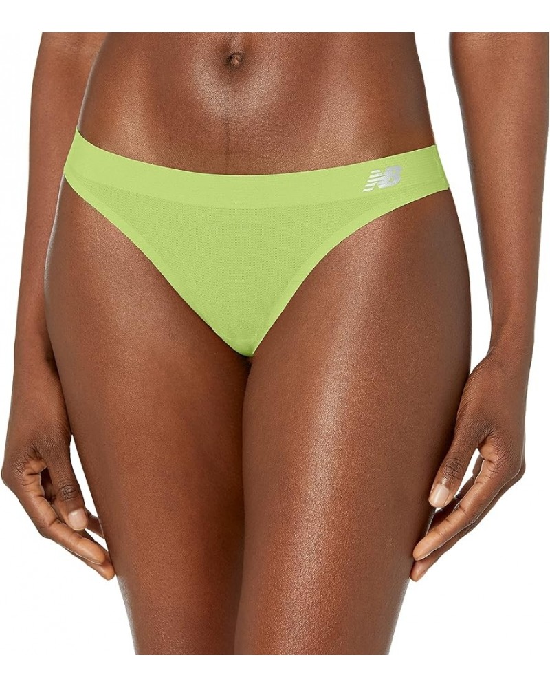 Women's Breathe mesh Ultra Lightweight Thong Underwear (Pack of 1) Toxic Neon $8.94 Lingerie