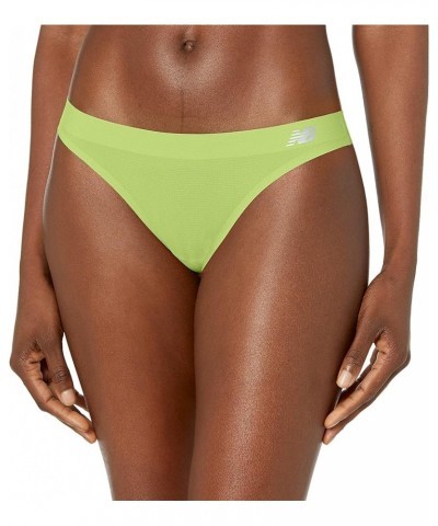 Women's Breathe mesh Ultra Lightweight Thong Underwear (Pack of 1) Toxic Neon $8.94 Lingerie