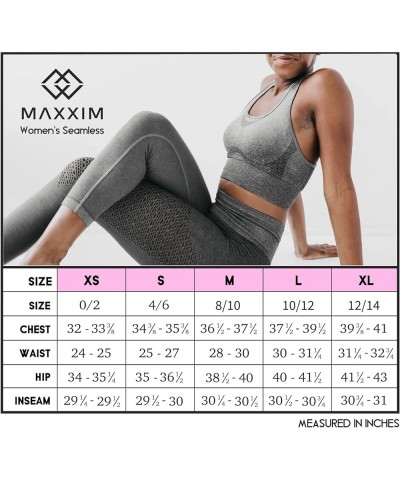 Workout Sets 2 Piece Women's Seamless Sports Bra High Waisted Leggings Outfits for Yoga Running Gym Exercise Ombre Green $19....