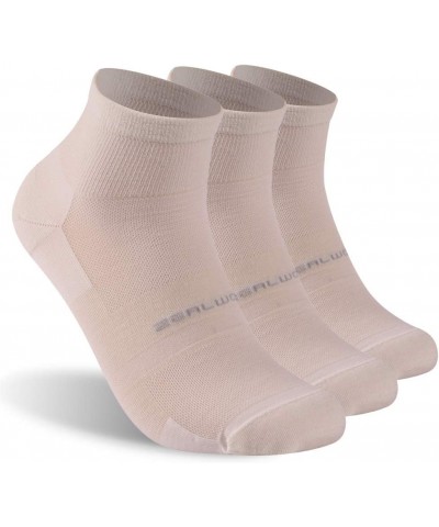 Merino Wool Ankle Athletic Socks Low Cut Running Golf Tennis Hiking Socks Quarter 3 Pairs 3xcream-quarter $18.04 Activewear