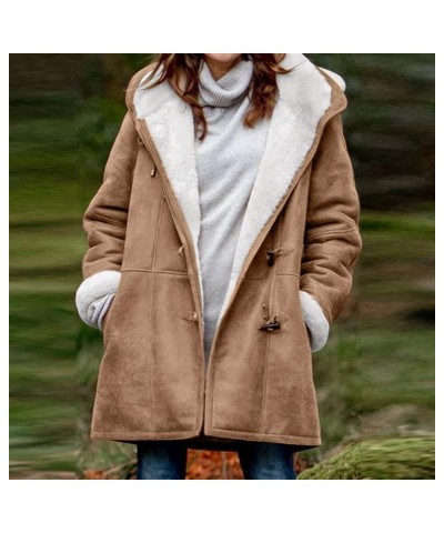 Winter Coats for Women Casual Long Sleeve Open Front Jacket Trendy Warm Outerwear Fashion Cardigan Clothes A5khaki $22.46 Jac...