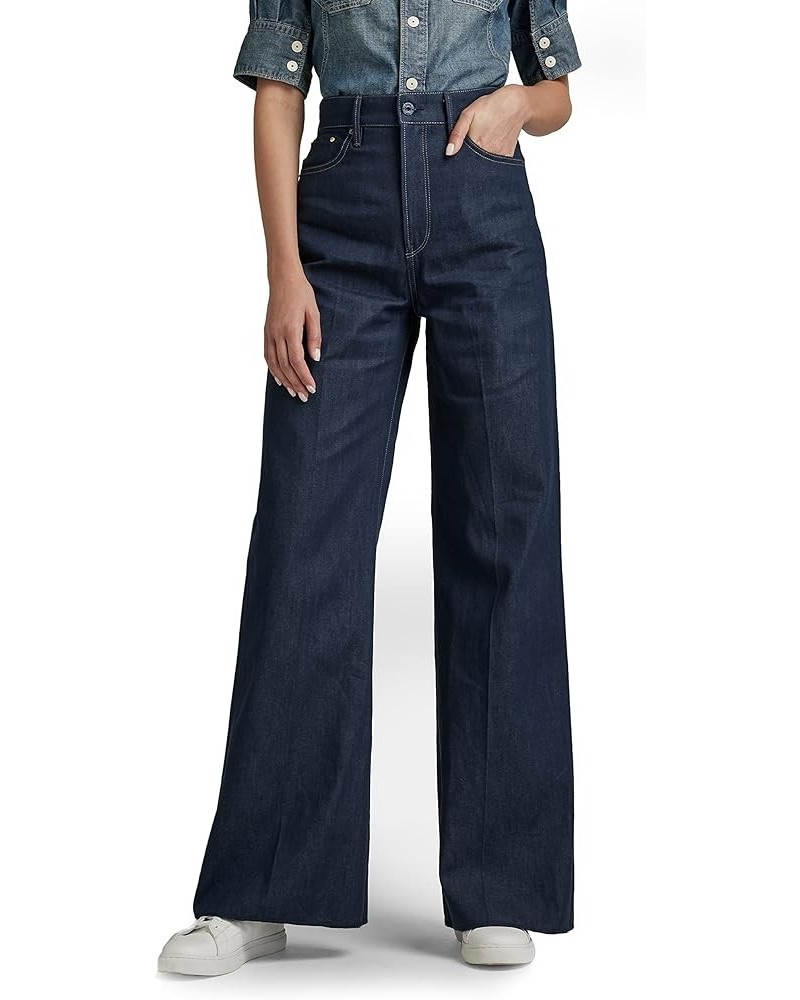 Women's Deck Ultra High Wide Leg Jeans Raw Denim $26.35 Jeans