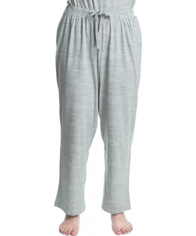 Women's 2-Pack Solid and Pattern Sleep Pajama Pant Set Heather Grey/Aqua Tile $13.60 Sleep & Lounge