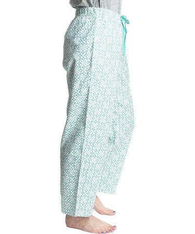 Women's 2-Pack Solid and Pattern Sleep Pajama Pant Set Heather Grey/Aqua Tile $13.60 Sleep & Lounge