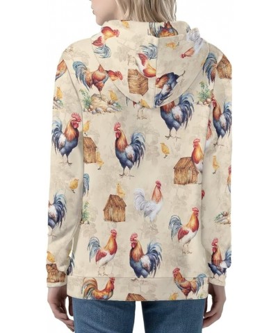 Zip Up Women's Hoodies & Sweatshirts XS-5XL Chicken Rooster $12.82 Hoodies & Sweatshirts