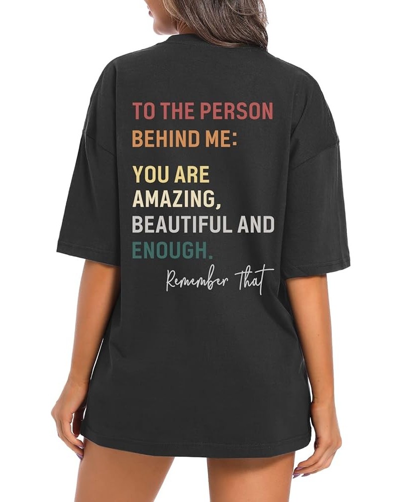 You Matter to The Person Behind Me Tshirt Mental Health Awareness Shirt for Women Kindness Casual Graphic Tees Tops A-black $...