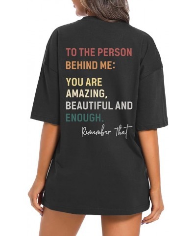 You Matter to The Person Behind Me Tshirt Mental Health Awareness Shirt for Women Kindness Casual Graphic Tees Tops A-black $...