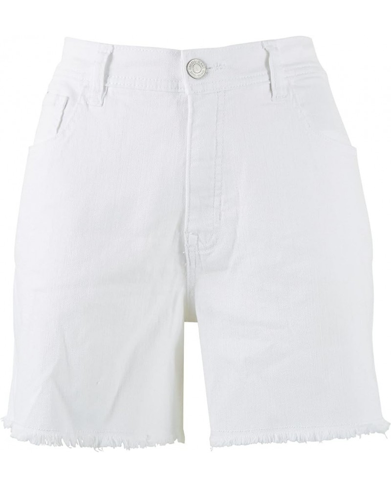 Women's Signature Retro Mid-Rise Midi Shorts White $18.78 Shorts