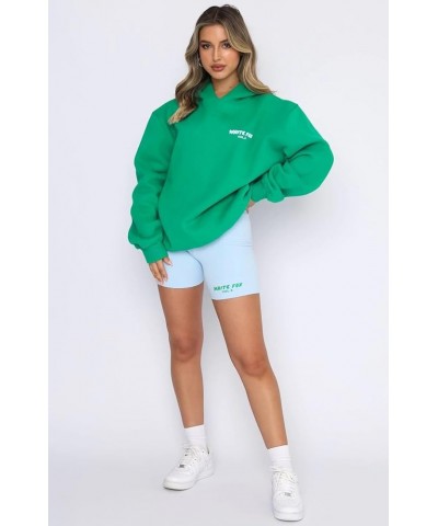 Womens Oversized Sweatshirts Fleece Hoodies Long Sleeve Letter Print Pullover Tops Loose Sweatshirt 2023 Fall Outfits Green $...