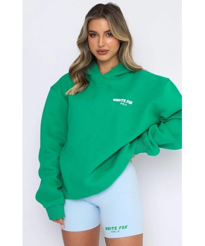 Womens Oversized Sweatshirts Fleece Hoodies Long Sleeve Letter Print Pullover Tops Loose Sweatshirt 2023 Fall Outfits Green $...