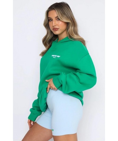 Womens Oversized Sweatshirts Fleece Hoodies Long Sleeve Letter Print Pullover Tops Loose Sweatshirt 2023 Fall Outfits Green $...