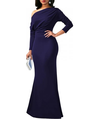 Women’s Bodycon Formal Maxi Dresses Elegant Sleeveles Evening Party Long Dress 5523-navy Blue $26.21 Dresses